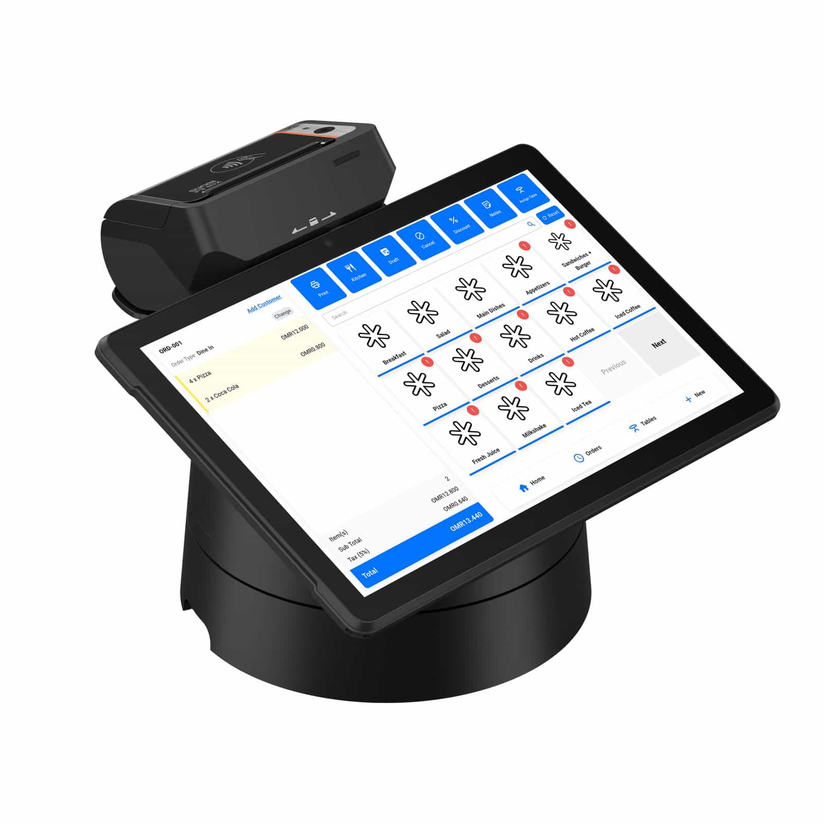 Thiqah integrated cloud POS on tablet, terminal, and mobile
